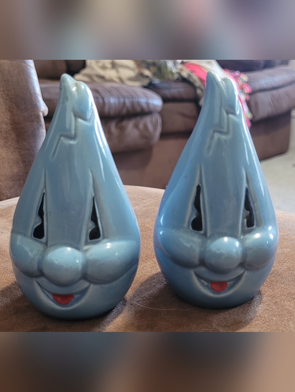 Handy Flame Anthropomorphic Salt and Pepper Shakers